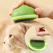 Avocado-shaped pet hair remover for cats and dogs.