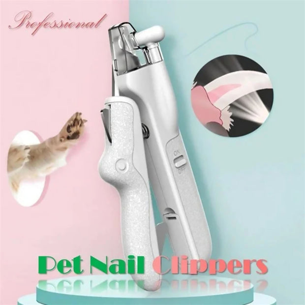 Professional pet nail clippers with LED light for dogs and cats grooming