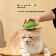 Avocado-shaped pet hair remover for cats and dogs.